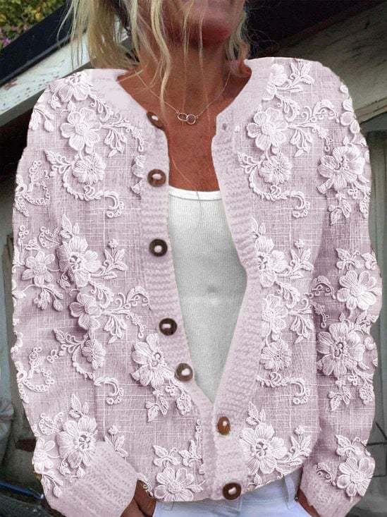 KRISTIN - GRACIØS BLOMSTRET CARDIGAN
