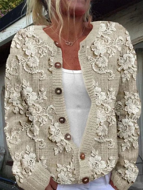 KRISTIN - GRACIØS BLOMSTRET CARDIGAN