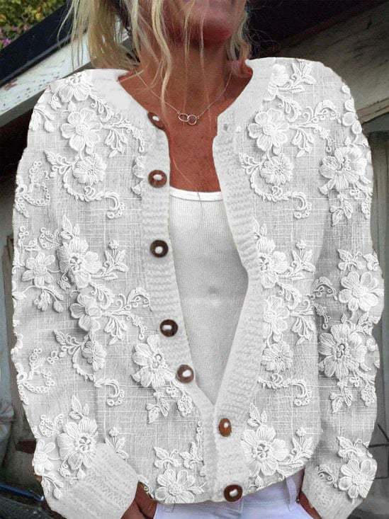 KRISTIN - GRACIØS BLOMSTRET CARDIGAN
